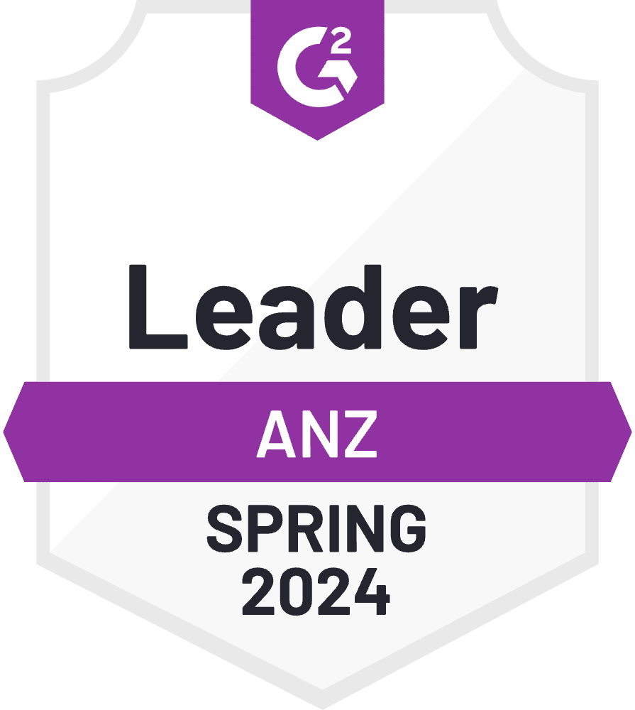 G2 Badge: Leader, ANZ, Summer 2023