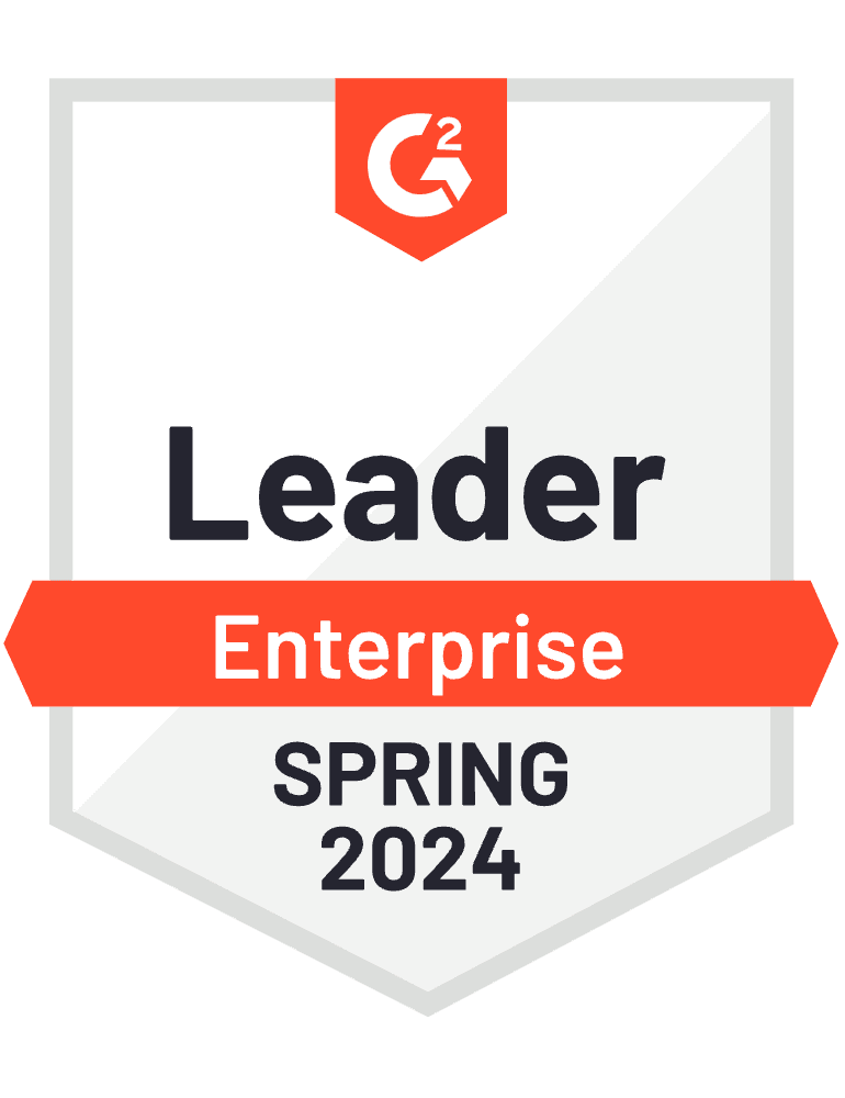 G2 Badge: Leader, Enterprise, Summer 2023