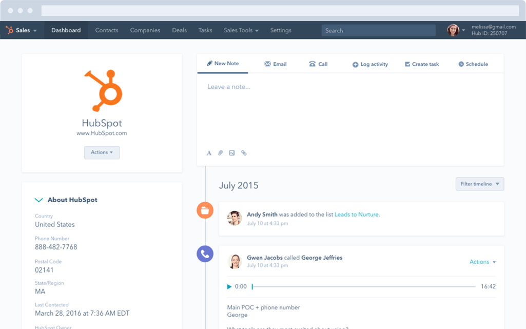 HubSpot CRM - Company Insights